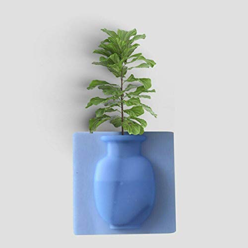 Eurobuy Self Adhesive Air Plant Holder 1 Pack Silicone Air Plant Holder Flower Vase Reusable Wall Planter Stick on Wall Flower Pot Plant Container for Home Office