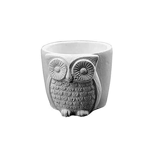 NICOLE Flower Pot Silicone Molds Owl Candle Holder Mould