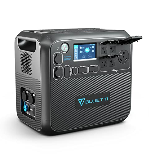 BLUETTI Portable Power Station AC200MAX 2048Wh LiFePO4 Battery Backup Expandable to 8192Wh w 4 2200W AC Outlets (4800W Peak) 30A RV Output Solar Generator for Outdoor Camping Home Use Emergency