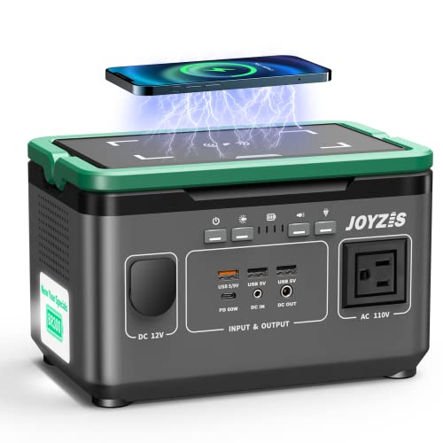 Joyzis 296Wh Portable Power Station 296Wh 80000mAh Solar Generator Backup Lithium Battery Power Bank with LED light Pure Sine Wave AC Outlet PD 60W