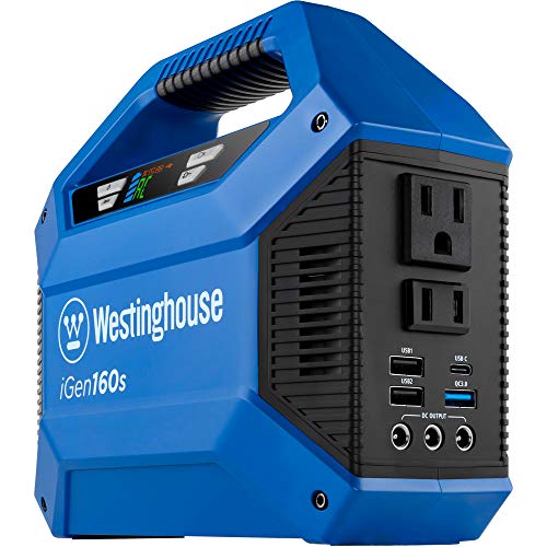 Westinghouse Outdoor Power Equipment iGen160s Portable Power Station and Outdoor Generator 150 Peak 100 Rated Watts 155Wh Lithiumion Battery (Solar Panel Not Included)