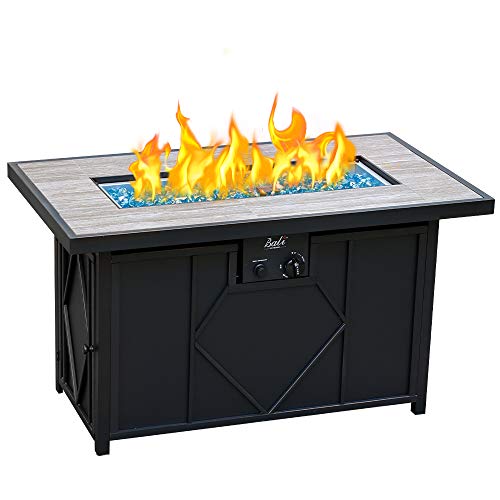 BALI OUTDOORS Fire Pit Propane Gas FirePit Table Rectangular Tabletop 42in 60000BTU