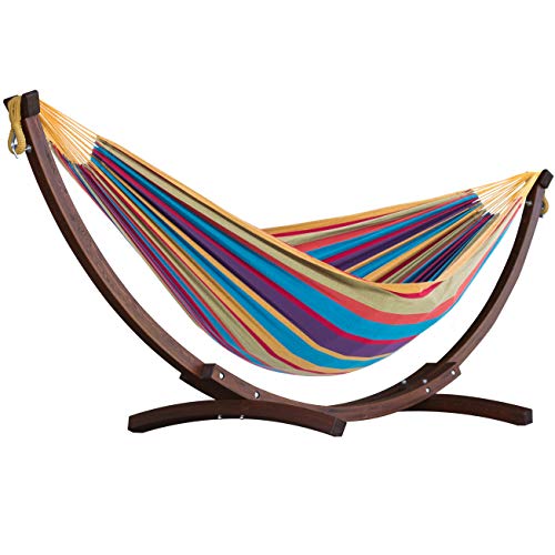 Vivere C8SPCT20 Solid Combo Wood Hammock Tropical