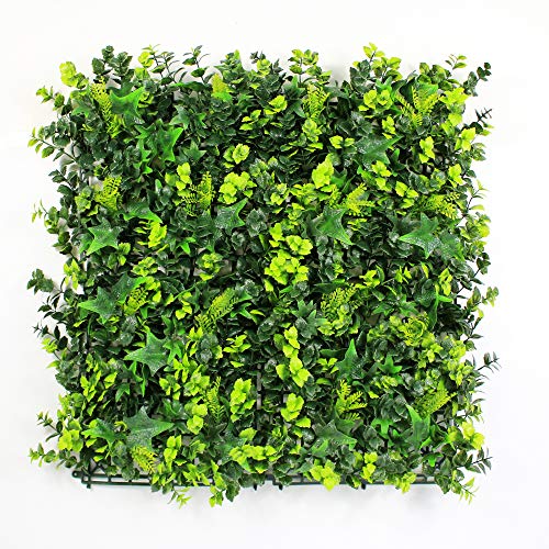 ULAND Artificial Hedges Panels Boxwood Greenery Ivy Privacy Fence Screening Home Garden Outdoor Wall Decoration Pack of 6pcs 20x20