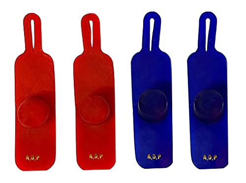 ADP R4 Chicken Supplies Spur  Leg Protect Red Blue 2 Pair Rooster Booster Protection Fighting Rooster Gamefowl Protective Chicken Mitt Safety Poultry Hen Botas para GALLOS BREEDING Best Rubber