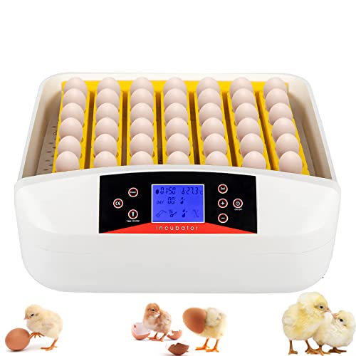 BELANITAS Egg Incubator 56 Eggs Fully Automatic LED Lights Poultry Hatching Machine with Automatic Egg Turner Incubator for Hatching Eggs Chickens Ducks Quails