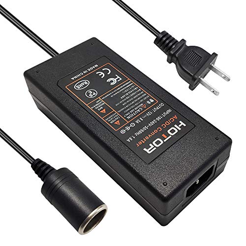 AC to DC Converter HOTOR 85A 100W 110-220V to 12V Car Cigarette Lighter Socket AC DC Power Adapter for Car Vacuum and Other 12V Devices Under 100W but Dont use it for Car Refrigerator