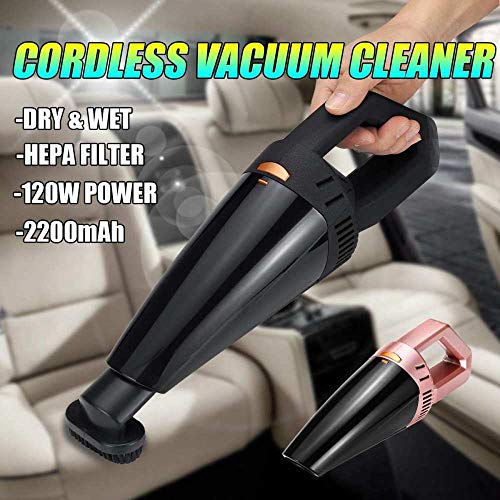 STHfficial 12V Rechargeable Cordless Wireless Handheld Car Vacuum Cleaner Mini Portable Wet Dry Dust Buster for Car Home Cleaning