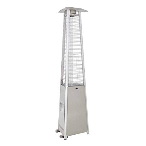 Fireplace Classic Parts Patio Heater 94 Tall Triangle Glass Tube Heater-Stainless Steel FCPHLDS01-CGTSS