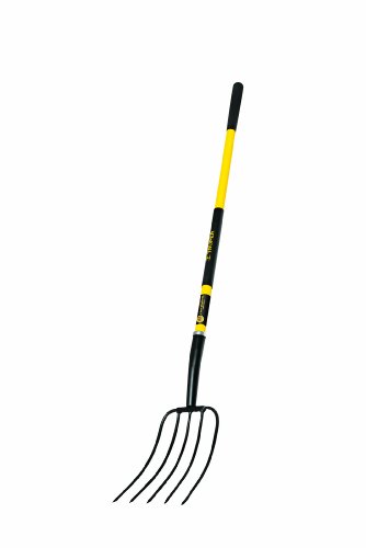 Truper 30323 Tru Pro Manure Fork 5-Tine Fiberglass Handle 10-Inch Grip 50-Inch