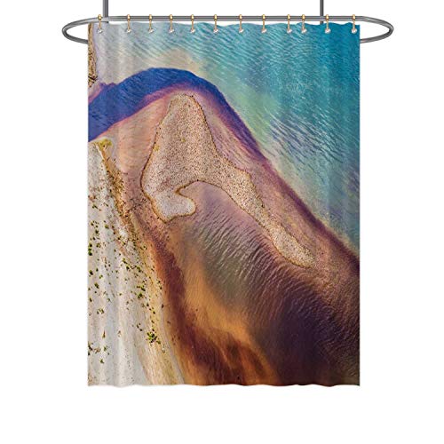 Water Pollution in River Near The BeachBathroom Decor Set 079104 with Hooks 72 in by 96 in WxH