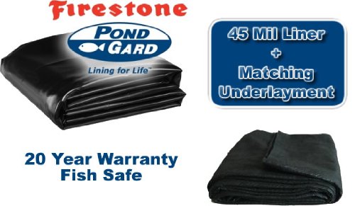 20 X 25 Firestone 45mil EPDM Pond Liner Matching Underlayment Kit