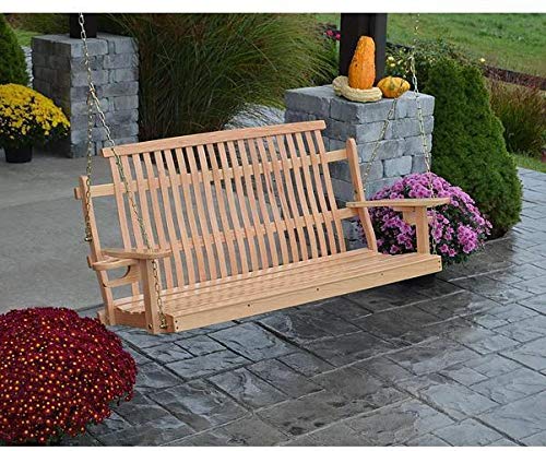 A L Furniture Co 4 Bent Oak Porch Swing Chains Included - Ships Free in 5-7 Business Days