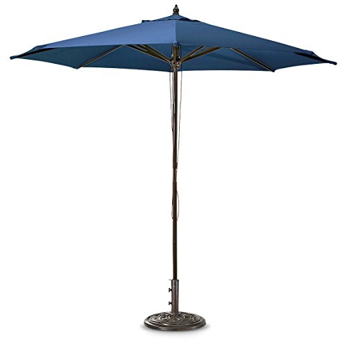 Guide Gear 9 Market Patio Umbrella With Pulley System Hardwood Pole Hunter Green