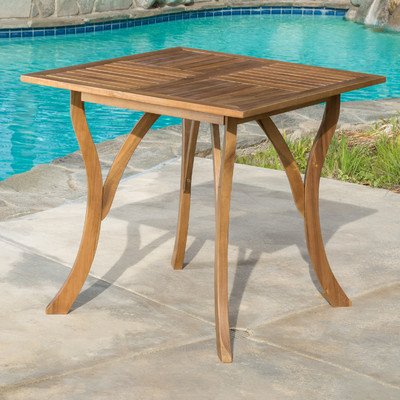 Outdoor Coyne Wood Dining Table 295H x 315L x 315W in - Teak