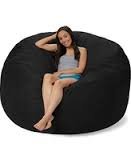 INKCRAFT Black Hi-Back Gamer Bean Bag Chair Cover Only - XXL Suitable for 60 kg Person