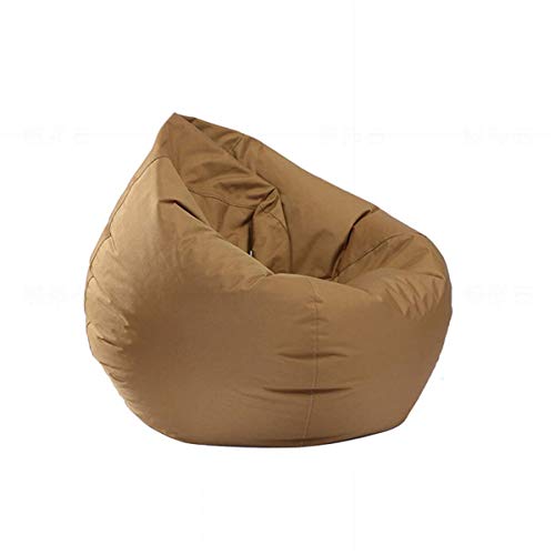 WINTERWW Bean Bag Chair Cover Sofa Sack Stuffed Animal Storage Washable Memory Foam Soft Furniture Large Bean Bag Without Bean Filling Brown