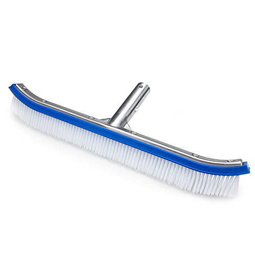 17-inch Aluminum-Back Curved Wall Brush Head for Standard 125 Telescoping Poles by SplashTech