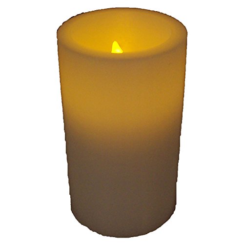 LED Light Flameless Wax Pillar Candle