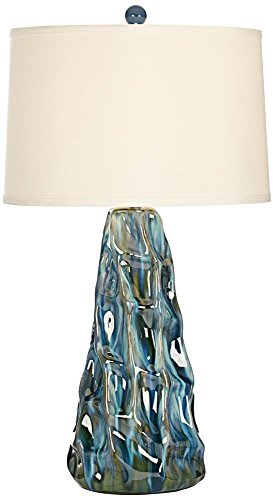 Salt Water Taffey Turquoise Blue Ceramic Table Lamp