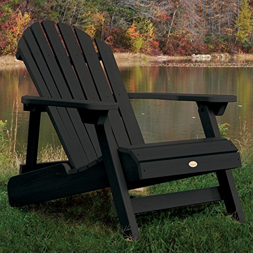 Eco-friendly Reclining Adirondack Chair In Black