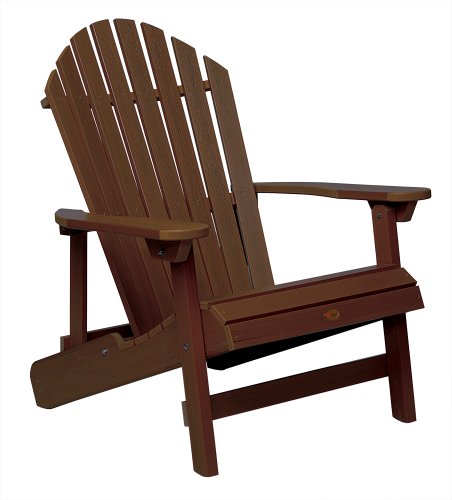 Highwood King Hamilton Folding and Reclining Adirondack Chair Weathered Acorn