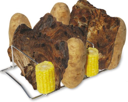 King Kooker 8rpr Chrome Rib-and-potato Rack