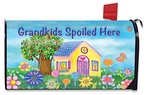 Grandkids Spoiled Here Spring Mailbox Cover Floral Standard Briarwood Lane