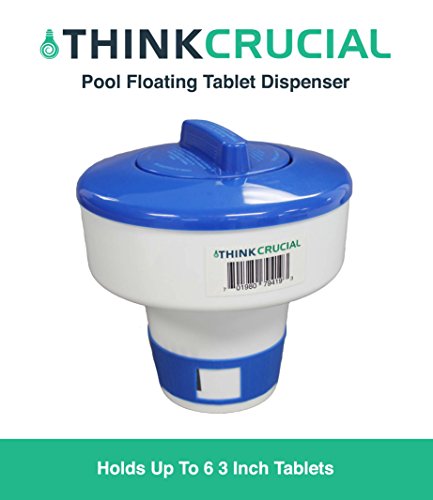 Floating Pool Chemical Dispenser Fits 6 3 inch Chemical Tablets by Think Crucial