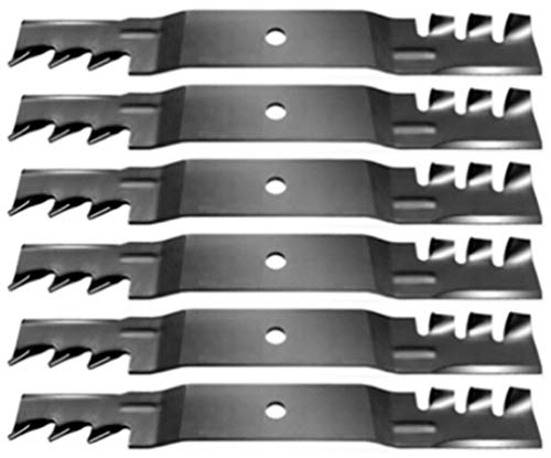 Set of 6 Exmark E and S Series 50 Zero Turn Gator Style Mulching Lawn Mower Blades Fits Models QSS708GEM50200 QSS725GKC50200 QTE691KA501 QTE708GEM50200 QTE735KC501 QTS691KA502 QTS708GEM50200