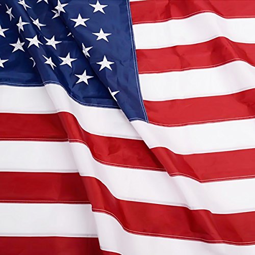 ANLEY EverStrong Series American US Flag 5x8 Foot Heavy Duty Nylon  Embroidered Stars and Sewn Stripes  4 Rows of Lock Stitching  USA Banner Flags with Brass Grommets 5 X 8 Ft