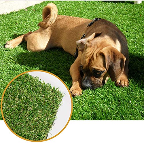 Griclner Artificial Grass Lawn Turf 33 FT x 5 FT(165 Square FT) 08inch Realistic Synthetic Grass Mat Indoor Outdoor Garden Lawn Landscape for PetsFake Faux Grass Rug with Drainage Holes