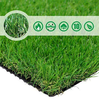 PET GROW Artificial Grass Turf 10FTX20FT(200 Square FT) Realistic Indoor Outdoor Garden Lawn Landscape Patio Synthetic Turf Mat Thick Fake Faux Grass