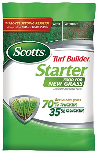 Scotts Turf Builder Starter Food for New Grass 15 lb  Lawn Fertilizer for Newly Planted Grass Also Great for Sod and Grass Plugs  Covers 5000 sq ft