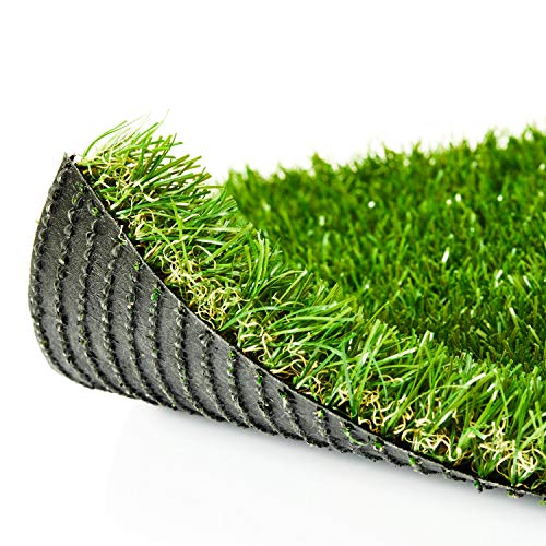 ZGR Premium Artificial Grass 10 x 12 Outdoor Rug 138 Realistic Thick Turf for Garden Yard Fake Lawn Dogs Synthetic Grass Mat NonToxic Rubber Backed with Drainage Holes Customized Sizes