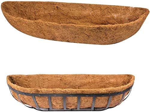 Half Moon Coco Coir Liner Replacement Coco Liner for Hanging Basket for Hanging Basket Coconut Fiber Planter Inserts Garden Flower Pot（24303648Inches ）