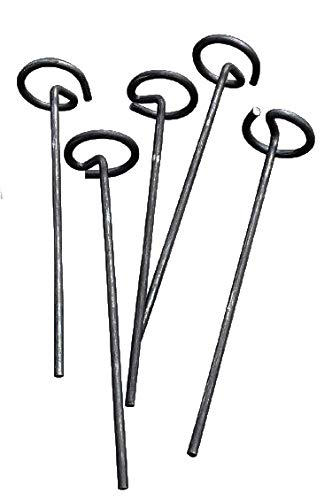 Sandbaggy 6inch RustFree Circle Top Pins  Landscape Staples SOD Garden Stakes Weed Barrier  Industrial Grade 8 Gauge Steel  Great for Hard  Rocky Soil  5X Holding Power (500 Pins)