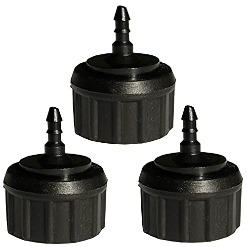 Habitech 3Pack 14 Inch Drip Irrigation Tubing to FaucetGarden Hose Adapter  Reusable Connector Fittings for 14 Tubing x 34 FHT