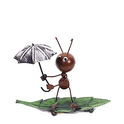 Metal Garden Art Decoration Metal Ant Decor 3D Sculpture Ant Art Garden Accents Yard Ornaments Metal Ants Decoration Lawn Bar Bedroom Living Room Wall Hanging Decoration Outdoor and Indoor Statue