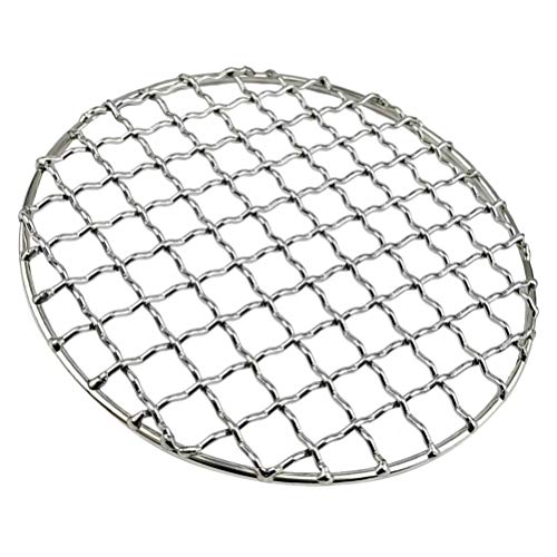 BESPORTBLE BBQ Grid Stainless Steel Cooking Grid Grates Portable Round Grill Grate for Camping Charbroil Outdoor Barbeque Picnics Backpacking Backyards