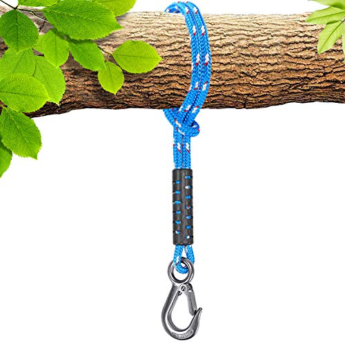 BeneLabel Tree Swing Rope 2500 LB Capacity Hammock Tree Swing Hanging Strap Heavy Duty Hook 440 LB Capacity for Indoor Outdoor Swing Hammock Playground Set Accessories 164 ft 1 Pcs