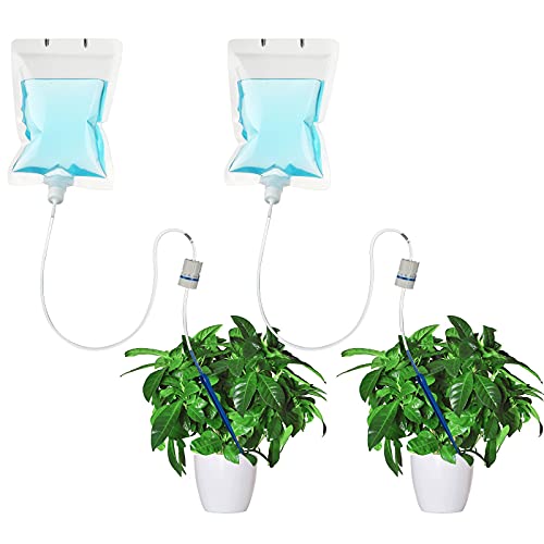 2 Pieces Drip Irrigation Plant Watering Device Potted Plants Irrigation Device Automatic Watering System for Indoor Outdoor Plant Waterer Supplies (500 ml)